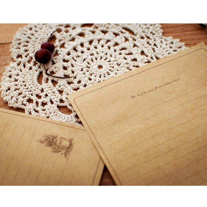 12-pcs-vintage-kraft-paper-writing-paper-european-style-paper-for-letter-writing-letter-paper-stationery