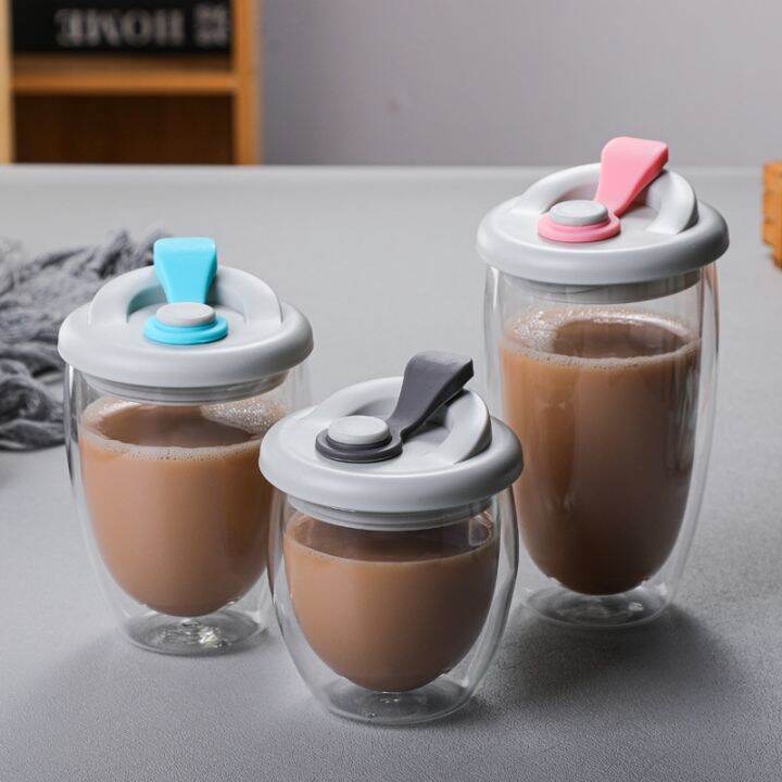 high-end-cups-250ml-350ml-450mllayer-glass-coffeewith-lid-leaktravel-milk-lemoncup-dinkware