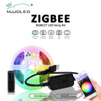 GLEDOPTO 2M RGBCCT Zigbee LED Strip Light Backlight Smart Kit 5V USB RGB CCT Stripe Tape Ribbon Lamp Work with Hub Alexa Echo