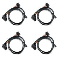 4X Built-in 12G Mini SAS HD to U.2 / SFF-8643 to SFF-8639 Cable 0.5M with 15-Pin SATA Power Supply, Suitable for U.2 SSD