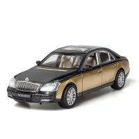 รถเบนซ์1:24 Maybach 62S ของเล่นโลหะหล่อจากรถของเล่นโลหะผสมของตกแต่งโมเดลรถยนต์ประตูรถยนต์เปิดสำหรับ A98วันเกิดสำหรับเด็ก