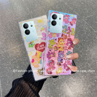 เคสโทรศัพท์ VIVO V29 5G Phone Case เคส VIVO V29e V29 Pro V27e V27 V25e V25 Pro 5G เคสทาสีรูปหมีตุ๊กตาการ์ตูนซิลิโคนใสปกหลังแบบนิ่ม2023