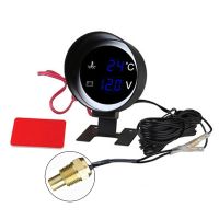 【LZ】﹊  Voltímetro universal caminhão motocicleta led medidor de temperatura da água sensor