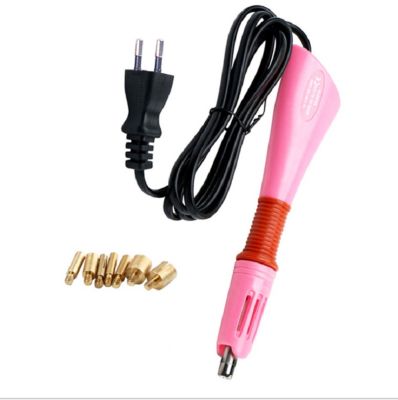 【CW】 crystal / Pink Hotfix Rhinestone Applicator hot fix Fast Heating Iron-on Wand Heat-fix EU/US plug