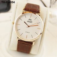 Korean style simple casual atmosphere watch men and women students waterproof womens ultra-thin mens quartz