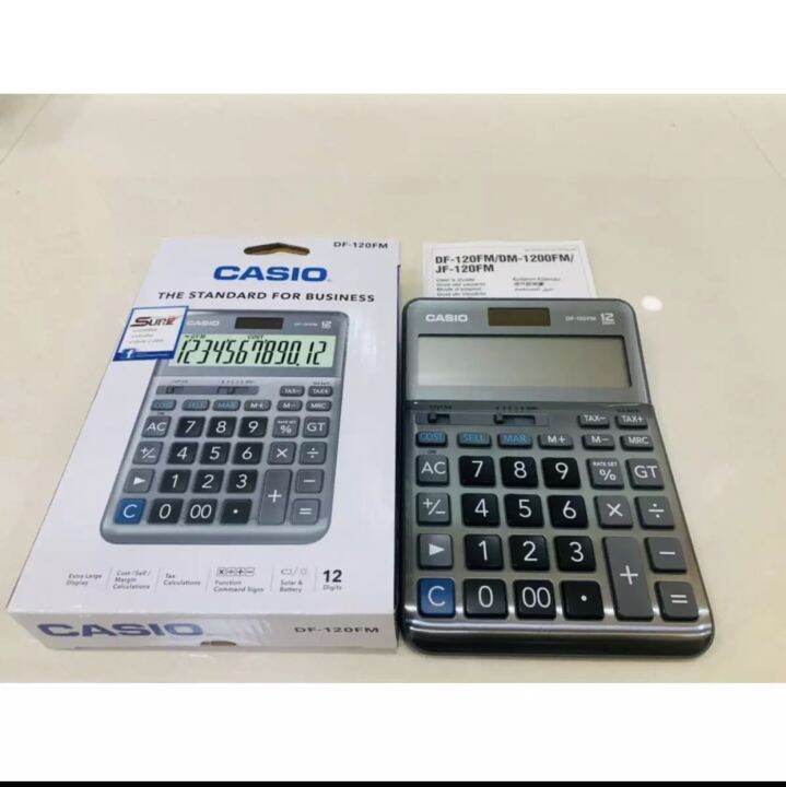 casio-เครื่องคิดเลข-รุ่นdf-120fmเงิน-df-120fm-pkชมพู-12-หลัก-และปุ่มภาษีของใหม่-ของแท้-100-ประกันศูนย์เซ็นทรัลcmg-2-ปี-เครื่องคิดเลข-ตั้งโต๊ะ-รุ่น-df-120bm