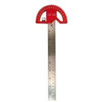 Protractor Angle Finder Red Protractor Angle Finder Aluminum Alloy Protractor Angle Finder Aluminum Angle Ruler-Protractor for Woodworking, Angle Measuring Tool with 0-180 Degrees