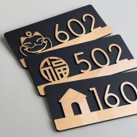 House Number Plate  Home Entrance Door Room  Apartment Hotel  Acrylic Digital House Number  Customized Identification Plate Wall Stickers Decals