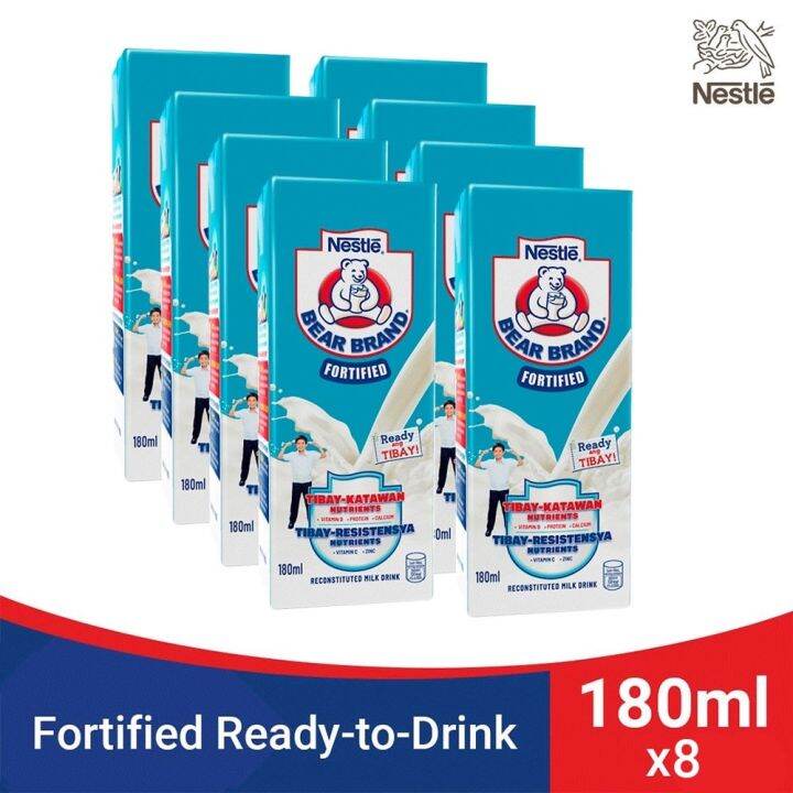 BEAR BRAND Fortified Ready-to-Drink 180ml - Pack of 8 | Lazada PH