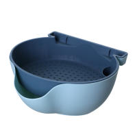 Plastic Fruit Snack Bowl with Mobile Phone Holder Multifunction Double Layers Fruit Drain Nuts Storage Basket DFK889