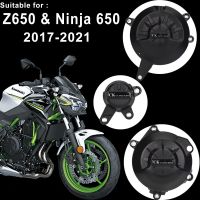 สำหรับคาวาซากิ Z650นินจา650 Ninja650ชุดฝาครอบปกป้องเครื่องยนต์อุปกรณ์ป้องกันรถจักรยานยนต์สำหรับ2017 2018 2019 2020 2021