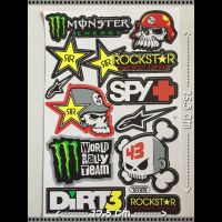 Monster Energy สติกเกอร์ เคลือบกันน้ำ ไดคัท ติดรถยนต์ รถแข่ง มอเตอร์ไซด์ บิ๊กไบค์ เวสป้า Waterproof Decal Sticker