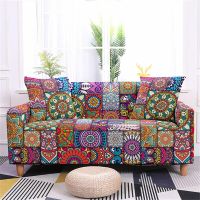 Elastic Sofa Cover for Living Room Stretch Mandala Printed Couch Cover Bohemian Non-Slip Sofa Slipcover Protector 1/2/3/4 Seater