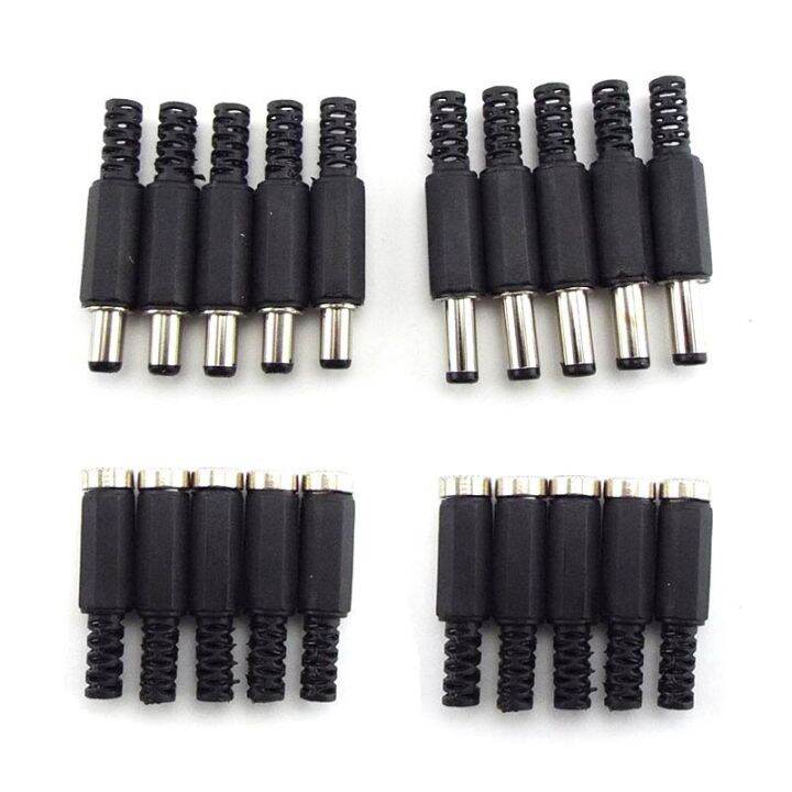 5-10pcs-dc-female-male-jack-socket-power-supply-plug-connectors-5-5mm-x-2-1mm-5-5x2-5mm-male-adapter-wire-5525-5521-terminal-wires-leads-adapters