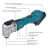 6Gear Cordless Oscillating Tool Electric Trimmer Saw Renovator for Wood Working Power Home DIY Wood Trimmer Multi Tool 220V