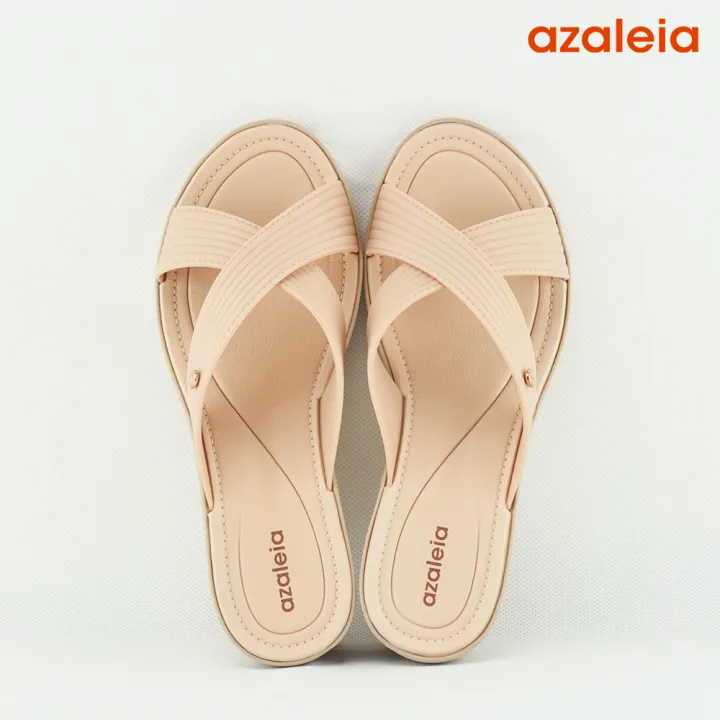 Azaleia Camila Slim Tam Light Beige Women's Sandals Lazada PH