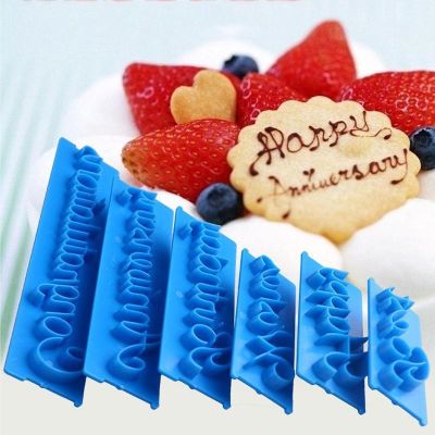 6pcs/Set Alphabet Number Baking Mold Biscuit Cookie Embosser Decorating Tools