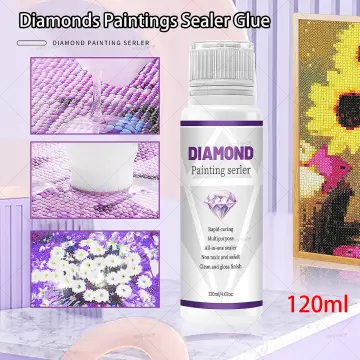 Diamond Painting Sealer, Diamond Art Glue Sealer with Sponge Head, Diamond  Paint
