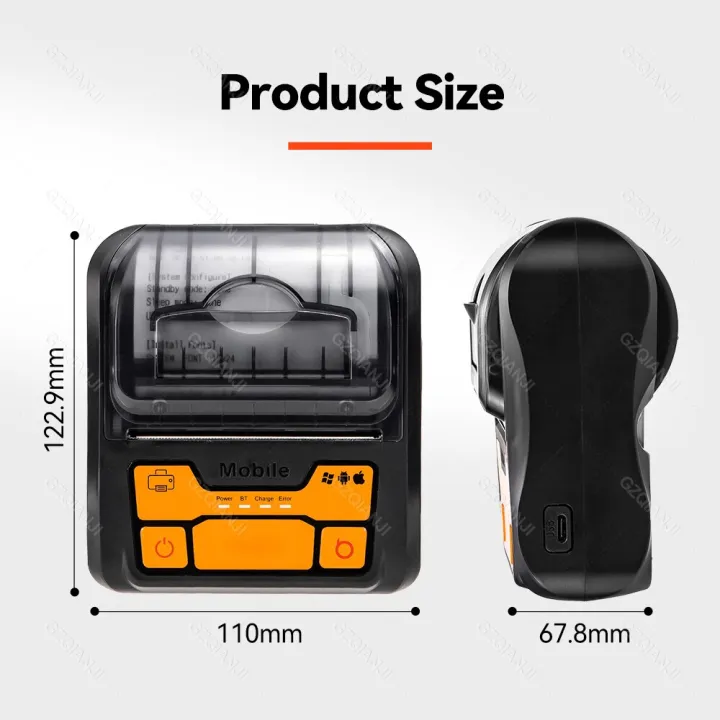 เครื่องพิมพ์ใบเสร็จแบบใช้ความร้อน3นิ้ว-80มม-เครื่องพิมพ์ใบเสร็จค่าแบบพกพาขนาดเล็กตั๋ว-usb-บลูทูธสำหรับธุรกิจบ้านร้านค้า