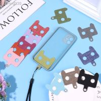 1Pc Mobile Phone Lanyard Card Gasket Cute Cartoon shape Detachable Adjustable Necklace Clip Snap Cord Rope Patch Universal