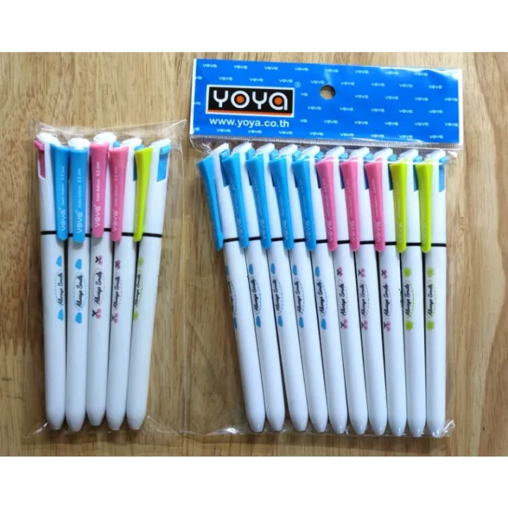 ( สุดค้ม+++ ) ปากกาYOYA 2สี No.1243 (0.5) แพ็ค 5ด้าม, 10ด้าม ราคาถูก ...