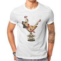 Vintage Tattoo Style Cockl Glass Men TShirt Pin Up Model Pop Art O Neck Tops Fabric T Shirt Funny Birthday Gifts XS-4XL-5XL-6XL