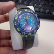 Đồng hồ đeo tay nữ Swatch Scuba thụy sỹ niềng xoay có dạ quang second hand