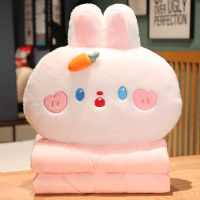 Hot Flower Rabbit Cat Plush Pillow Quilt 2 IN 1 Cute Cartoon Sleeping Pillow