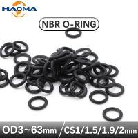 【hot】ﺴ﹊  O NBR O-Ring Nitrile Rubber Round Gasket Corrosion Resist Washer 1mm/1.5mm/1.9mm/2mm 3-63mm