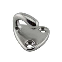 5PCS 316 Stainless Steel Pad Eye Fender Hook Open Type Polish Marine Yacht Hardware Clothes Fender Hook