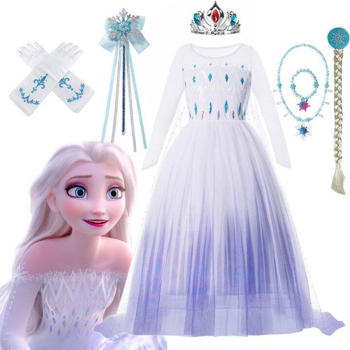 fancy-disney-frozen-2-costume-for-girls-princess-elsa-party-dress-white-ball-gown-birthday-gift-kids-cosplay-halloween-clothing