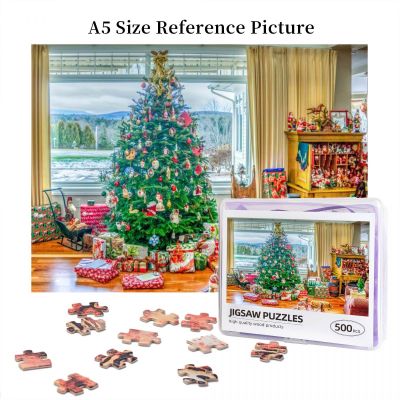Christmas At Home Wooden Jigsaw Puzzle 500 Pieces Educational Toy Painting Art Decor Decompression toys 500pcs
