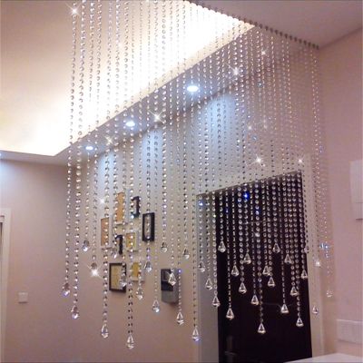 【HOT】∋✹✒ Glass Bead Curtain Dining Room Partition Entrance Bedroom Door Chain Wedding Decoration Custom Color and Size