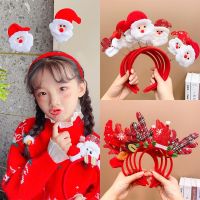 （A VOGUE）☃■❒ Childrens Christmas Hair Band Santa Claus Antler Head Kids Holiday Party Decorations Ornaments