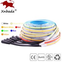 COB LED Strip 480LEDsm 528LEDsm Soft Flexible Light Bar Warm Cold White for Decor Lighting 3000K 4000K 6000K DC12V24V