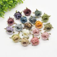 Silk Rose Heads Artificial Flowers Christmas Decorations for Home Diy Candy Box Autumn Decor Crafts Arrangement Wedding