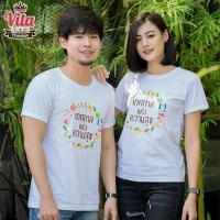 เสื้อยืดคริสต์มาสเสื้อ HPW009เสื้อปีใหม่ลายเทศกาลทีมสีขาวครอบครัวคู่