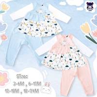 MAMI BABY ชุดเด็กผู้หญิง เสื้อแขนยาว+ กางเกงขายาว 3M - 24M /3-6M 6-12M 12-18M 18-24M