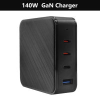 140W GaN Charger 4-Ports 3 USB C 1 USB Fast Chargers GaN PD Fast Wall Charger Power Adapter สำหรับแล็ปท็อปแท็บเล็ตศัพท์กล้อง