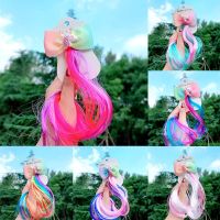 1Pcs Plastics/Resins Colorful Wig Hair Clips Cute Sweet Cartoon Unicorn Pattern Hair Ornament Fashion Bow Tie Hair Accessories