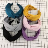 【cw】 Color Top Wide side Headband Hairband Fabric Hair Hoop Bands Accessories Headwear Headdress