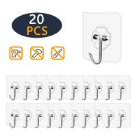 20Pcs Hooks Transparent Adhesive Door Wall Hangers Heavy Load Rack Cup Sucker for