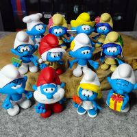 The Elf Family Smurfes Sister Dad Smart Congcong Action Figures Model Collection Childrens Gifts