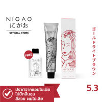 NIGAO Hair Color 5.3 (นิกาโอะ ครีมเปลี่ยนสีผม สีย้อมผม น้ำตาลอ่อนประกายทองจัด)