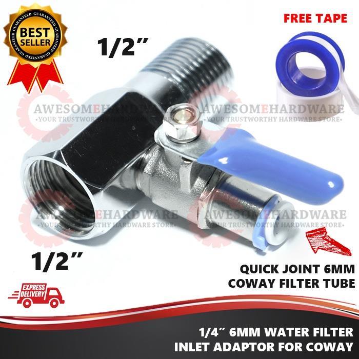 shudaoHardware Mall (QUICK JOINT) STAINLESS STEEL 6MM 1/4 COWAY WATER