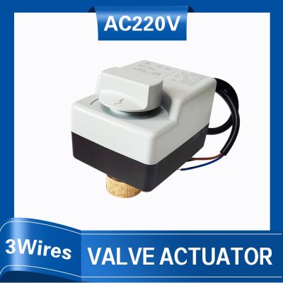 Electric Valve Actuator 220V with 3 wires Motorized Valve Drive with manual  for heating cooling system Valves