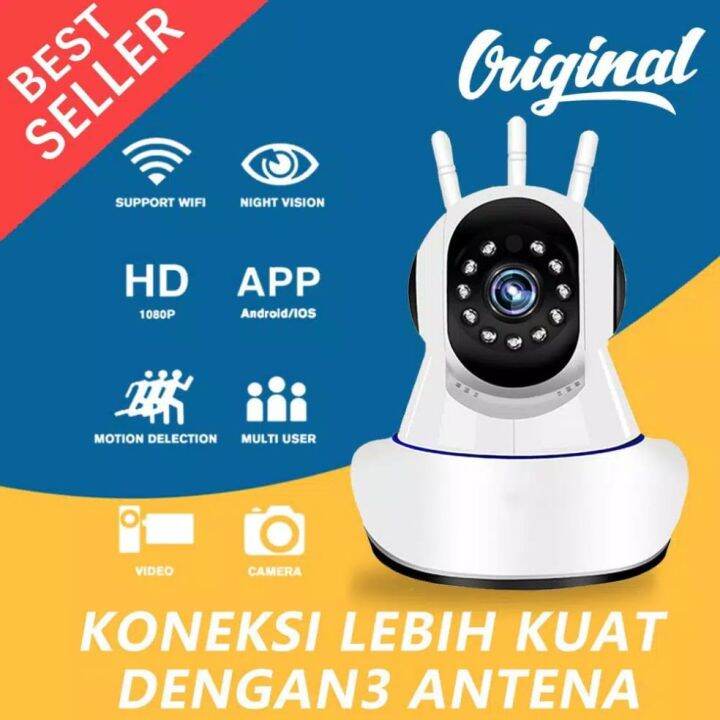 IP Camera CCTV Wireless WiFi 3 Antena V380 - IP Cam V380 Terlaris Dan ...