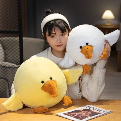 [COD] Round big white goose doll plush toy net red ugly cute large girl birthday gift