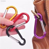 ♚ Climbing Button Carabiner D-Ring Clip Camping Hiking Hook Outdoor Sports Multi Colors Aluminium Safety Buckle Keychain Random
