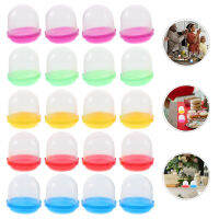 VORCOOL 50pcs พลาสติกที่เติมได้ลูกแคปซูลลูกแคปซูลภาชนะของขวัญขนม (สีผสม)